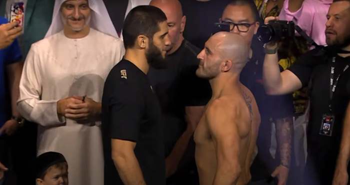 Islam Makhachev vs. Alex Volkanovski - UFC 294 Ceremonial Weigh-ins